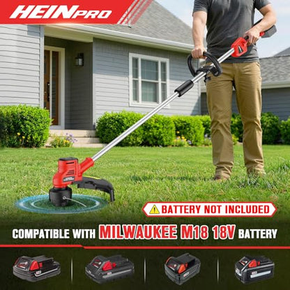 HEINPRO Cordless Weed Wacker Compatible with Milwaukee M18 Battery - size: 16-INCH
