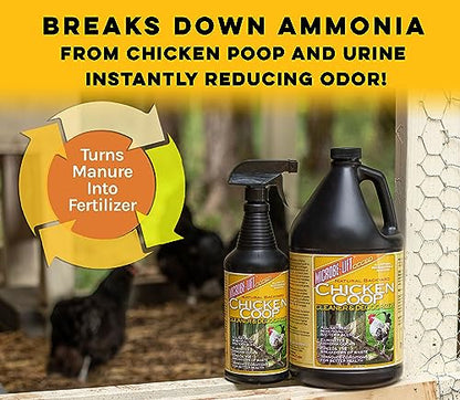 MICROBE-LIFT Chicken Coop Cleaner and Odor Eliminator, Use on All Surfaces and Supplies, Turns Chicken Poop Into Fertilizer, Ammonia Reducer, Highly Concentrated and Safe Formula, 1 Gallon - size: 128 Fl Oz (Pack of 1)