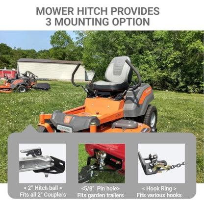 Zero Turn Lawn Mower Trailer Hitch with 2 inch Hitch Ball