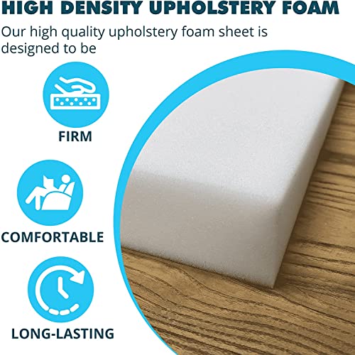 Foamma 1" x 20" x 20" High-Density Upholstery Foam Padding, Thick Custom Pillow, Chair and Couch Cushion Replacement, Craft Supplies for Upholstery and Seat Repair, 6 Pack - color: High Density, size: 1" x 20" x 20", style: 6 Pack