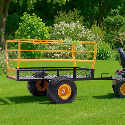 Jocisland 1800 LBS Tow Behind Dump Cart, Heavy-Duty Utility Trailer