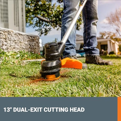 Worx Cordless String Trimmer, 40V 13" Electric Weed Wacker, WG183 - style: 13" 40V Trimmer w/(2) 2.0Ah Batteries