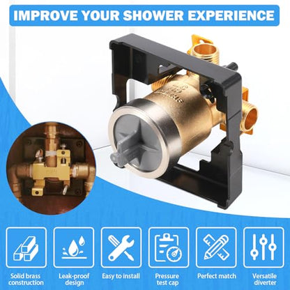 R10000-UNBXHF MultiChoice High Flow Shower Rough-In Valve Body, 1/2-Inch - style: R10000-UNBXHF