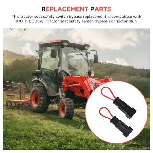 Tractor Seat Safety Switch Bypass Plug Compatible with Kioti/Bobcat Tractor
