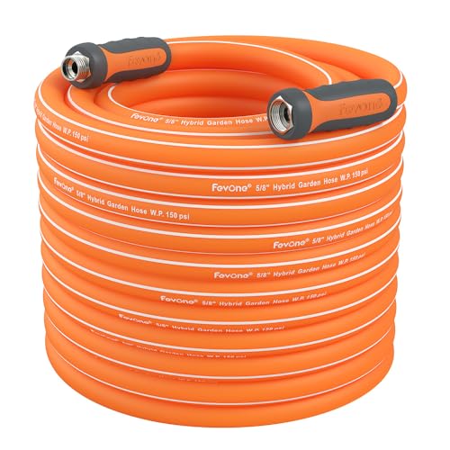 FEVONE Heavy Duty Garden Hose 105 ft, Hybrid Polymer Water Hose - size: 105' (feet)
