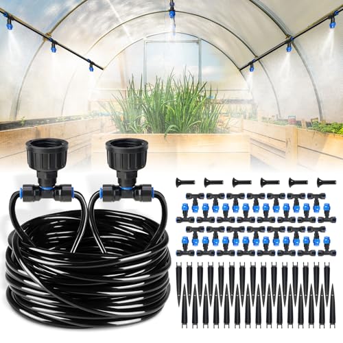HIRALIY 118FT Drip Irrigation Kit, Quick-Connect Garden Watering System - size: 118 feet