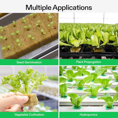 VIVOSUN 1" Rockwool Cubes, 200 Plugs Stonewool Starter Grow Cubes - size: 1"-200 Plugs