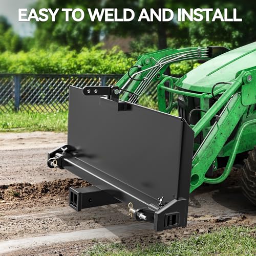 YITAMOTOR Skid Steer 3 Point Adapter Plate Mount with 2" Hitch Receiver