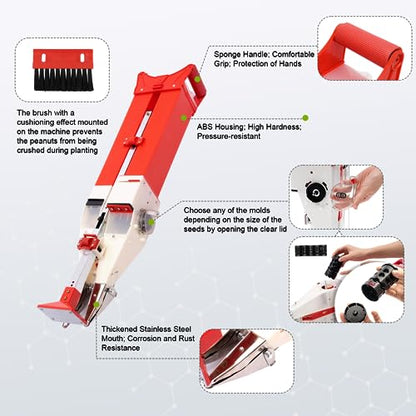 Household Corn Peanut Seeder Hand Planter Tool Adjustable Seeder Machine Handheld Garden Home Seeder & FertilizationSpreader (B-FertilizationTool+Seeder) - color: B- FertilizationTool+SeederTool