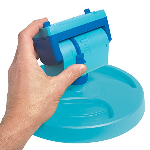 Aqua Joe BDL-A0138-P2 20-Nozzle Mini Gear-Driven Oscillating Sprinkler on Sled Base, Customizable Coverage, 4,250 Sq. Ft. Max Coverage
