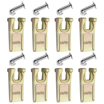 8 Sets Degree Spiral Drill Teeth with Hardware, for Digging Crumbly Rock, Soil, and More