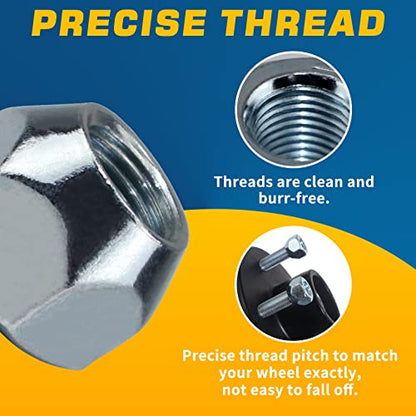 10pcs 1/2''-20 Trailer Lug Nuts Galvanized - color: KIT#5-1 (10Pcs Hub Nuts)