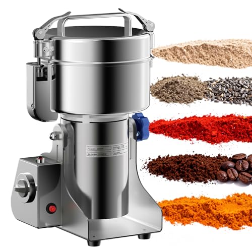 Electric Grain Mill 1000g Flour Mill Home for Wheat Corn Rice Herbs Spices - size: 1000g