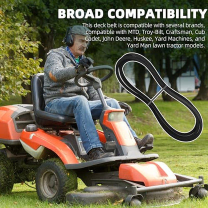 (2-Pack) Calvana 954-04060c Mower Deck Belt, Compatible with Troy Bilt Lawn & Troy Bilt Mower Parts, Craftsman 42", Cub Cadet Ltx 1040, Cub Cadet 42" Deck Belt, 954-04060b, 96" x 1/2" - size: 96" x 1/2"