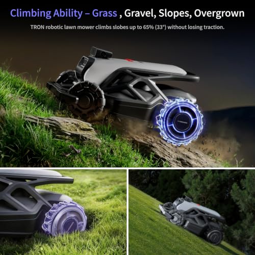 TRON with Large Mowing Disk,Robot Lawn Mower up to 0.6 Acre - color: TRON with Mowing Disk