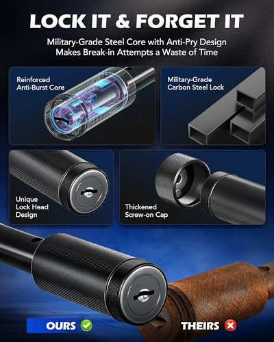 OMT Locking Hitch Pin Set with 5/8" Pin for 2 & 2.5 Receiver - color: Black, size: 2 & 2.5 in - 1 Pack