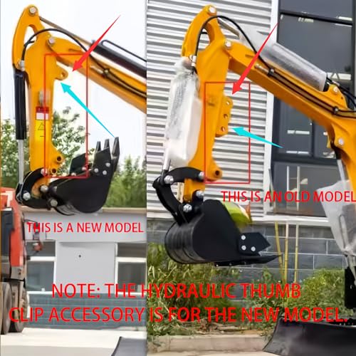 Hydraulic Thumb Claw for 1-3Ton Mini Excavators New Models, Universal Attachment for HT-10 Series, Ideal for Lifting, Scrap & Landscaping