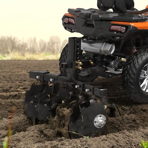 YITAMOTOR 28" Width Disc Plow Harrow with 2" Receiver Mount for ATV/UTV