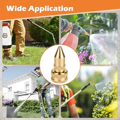 2Pcs 181331 Adjustable Sprayer Nozzle with Gaskets, All Brass Sprayer Nozzle Tips Compatible with Roundup, Smith, Field King, Scotts, for Backpack & Handheld Sprayers