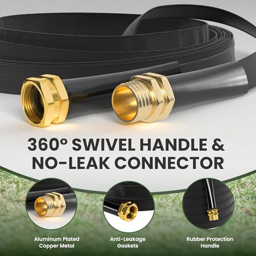 Giraffe Tools Garden Hose 50FT Lightweight Lay Flat Water Hose - size: 50FT