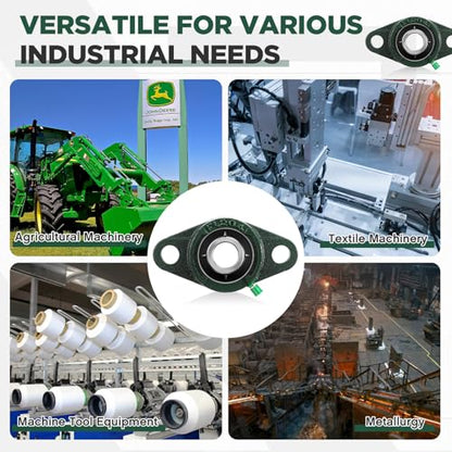 Threlaco 10 Pack Ucfl204-12 Pillow Block Bearing 1 in Bore - style: UCFL204-12