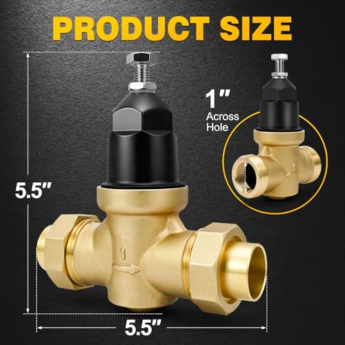 1-NR3XLDUC Pressure Reducing Valve with Double Union FNPT Copper Sweat