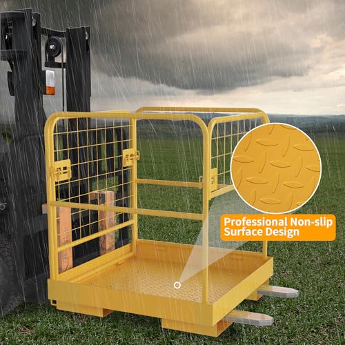 YINTATECH 36"x36" Forklift Safety Cage 1150 lbs Work Platform Basket
