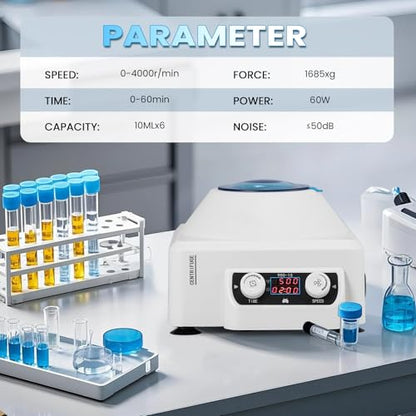 Mxmoonant Centrifuge Machine, 4000RPM Lab Benchtop PRP Centrifuges