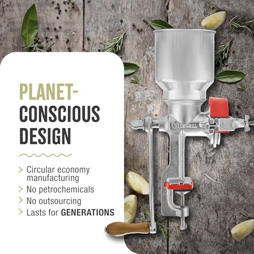 Victoria Manual Cast Iron Grain Mill 2400g with High Hopper - size: High 2400gr