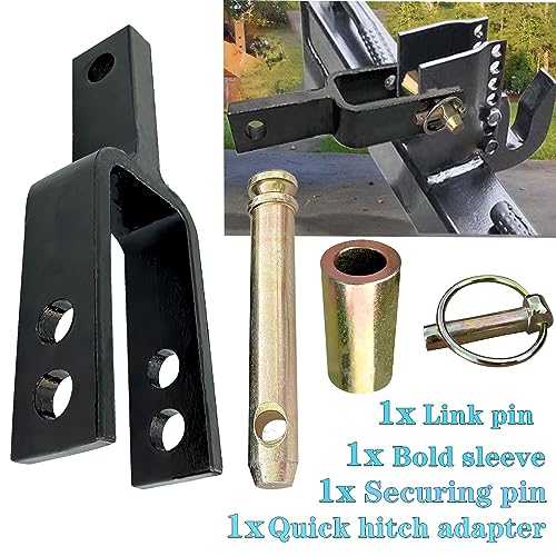 Versatile Quick Hitch Adapter with Adapter Sleeve Used to Adjust Top Link Bracket Movements for Category 1 Quick Hitch