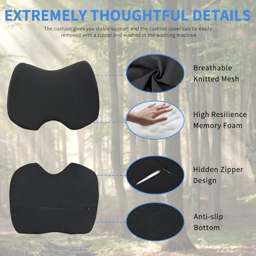 Nilight Car Seat Cushion 1PC Black Memory Foam Mesh Universal Breathable - color: Black Mesh