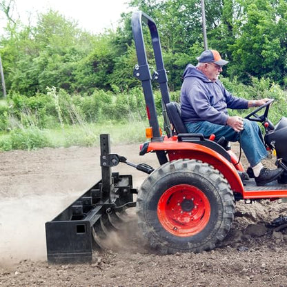 YITAMOTOR 55" Box Blade Tractor Attachment, Scarifier Shank for CAT1/0