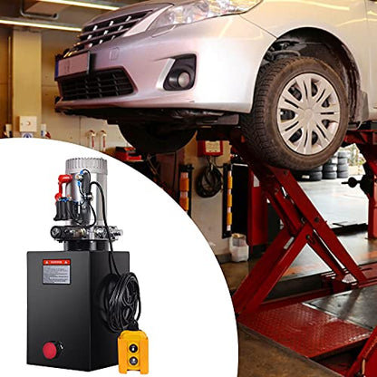 Ryan 8 Quart Hydraulic Power Unit, 12V DC Single Acting Hydraulic Power Unit, Iron Reservoir Hydraulic Pump for Lifting Dump Trailer