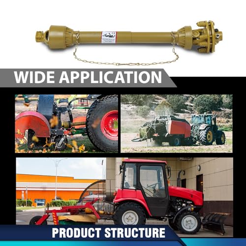 PIT66 PTO Shaft,6 Spline Both Ends 1-3/8" PTO Drive Shaft,Series 4 Tractor