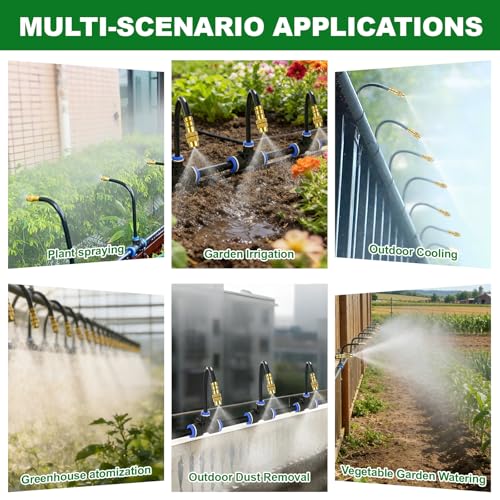 50FT Drip Irrigation System, 1/4" Garden Watering Misting System for Plant - size: 50FT
