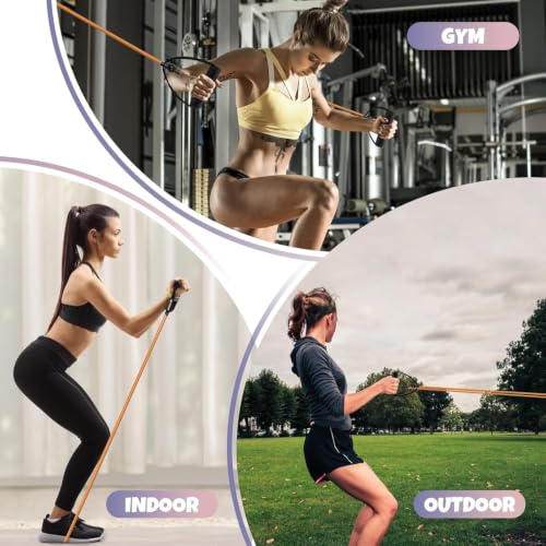 RitFit Single Resistance Bands with Handles Door Anchor for Home Gym - size: 1-5lbs