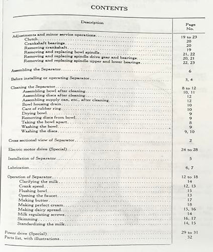 AgPubs Operators Manual for Mccormick 2-S 3-S 4-S 5-S Cream Milk Separator Owners