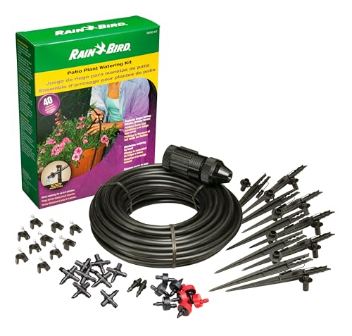 Rain Bird PATIOKIT Drip Irrigation Kit, 1/4" - size: 42-Piece Kit, style: Patio Watering Kit