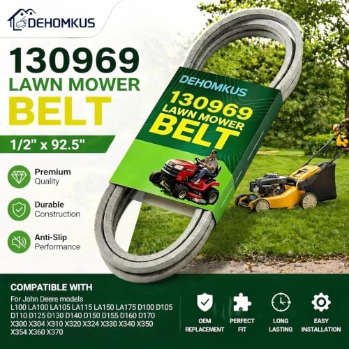532130969 Drive Belt 1/2" x 92.5" for 42" Deck Mowers - size: 1/2" x 92.5"