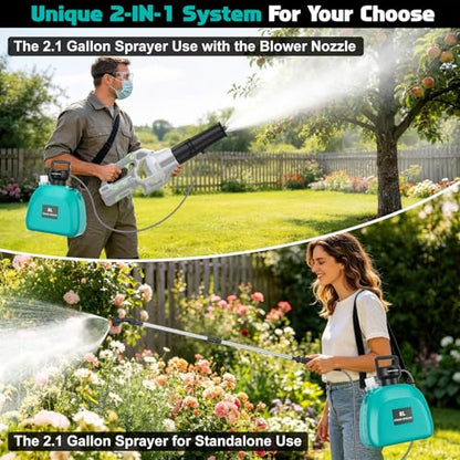 2-in-1 Mist Sprayer Compatible for EGO Leaf Blower (NO Blower) - color: Green