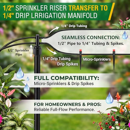 1/4" Drip Irrigation Manifold, Drip Irrigation 4 Port Full-Flow Manifolds - style: 4 Port Full Flow