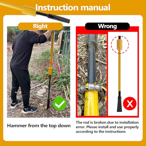 Root Cutting Hole Digging Tool Tamping Bars Garden Remover