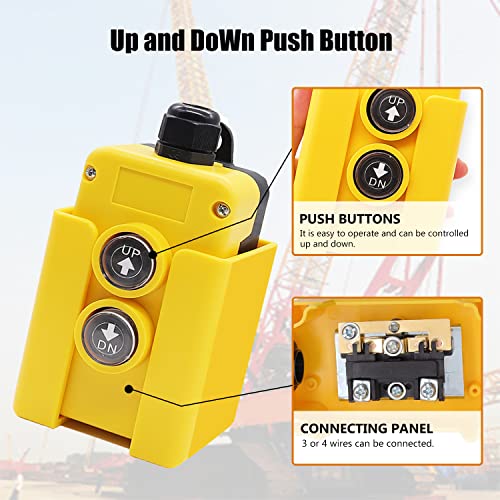 mankk Dump Trailer Remote Control Switch 12V DC Up Down Control Switch Single Double Acting Hydraulic Pump Power Supply Unit Remote Controller for Truck Lift Gate Cranes Wrecker