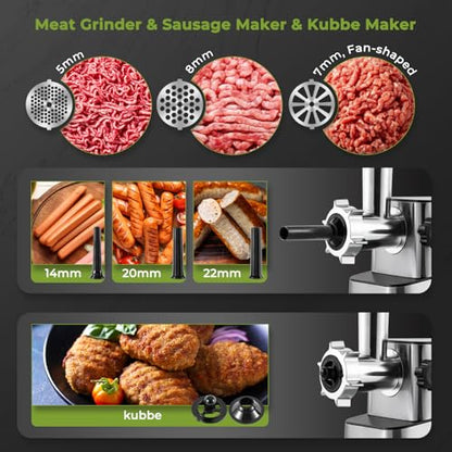 Electric Meat Grinder 3200W Multi-functional with Storage Function