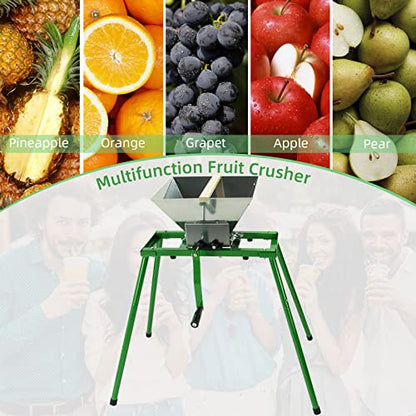 Fruit and Apple Crusher and Apple Cider Wine Press with Filter Bag
