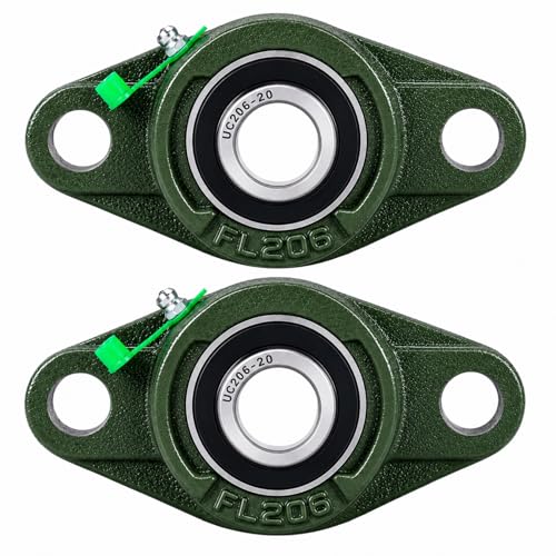 UCFL206-20 Pillow Block Flange Bearing, 1-1/4" Bore, 2-Pack