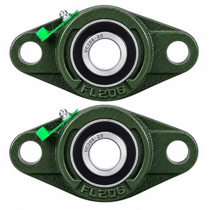UCFL206-20 Pillow Block Flange Bearing, 1-1/4" Bore, 2-Pack