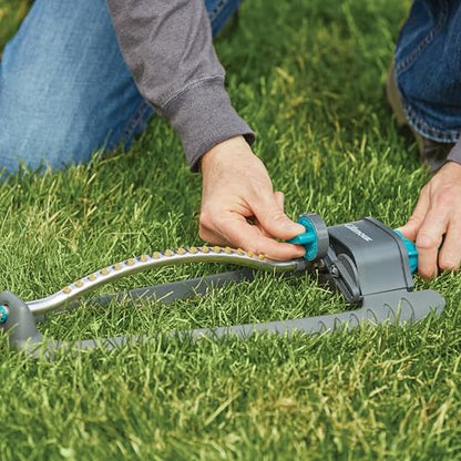 Gilmour Adjustable Rectangular Lawn Sprinkler, Water Sprinkler for Large Area Coverage, Hose Sprinkler for Lawn and Garden, Gray