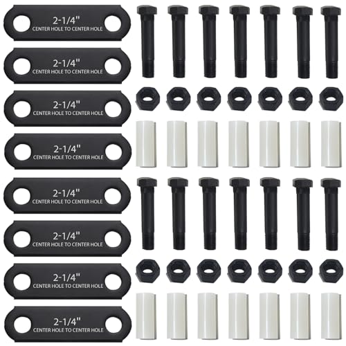 2 Pack 2-1/4" Tandem Axle Trailer Shackle Kit - size: 8Pcs 2-1/4" shackle straps