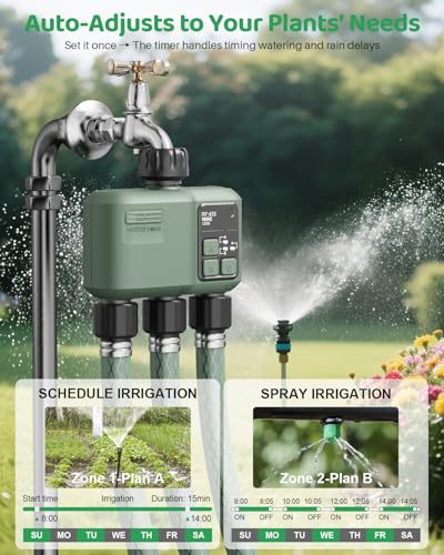 WiFi Water Timer 3 Zone for Garden Hose - size: 3 Outlet